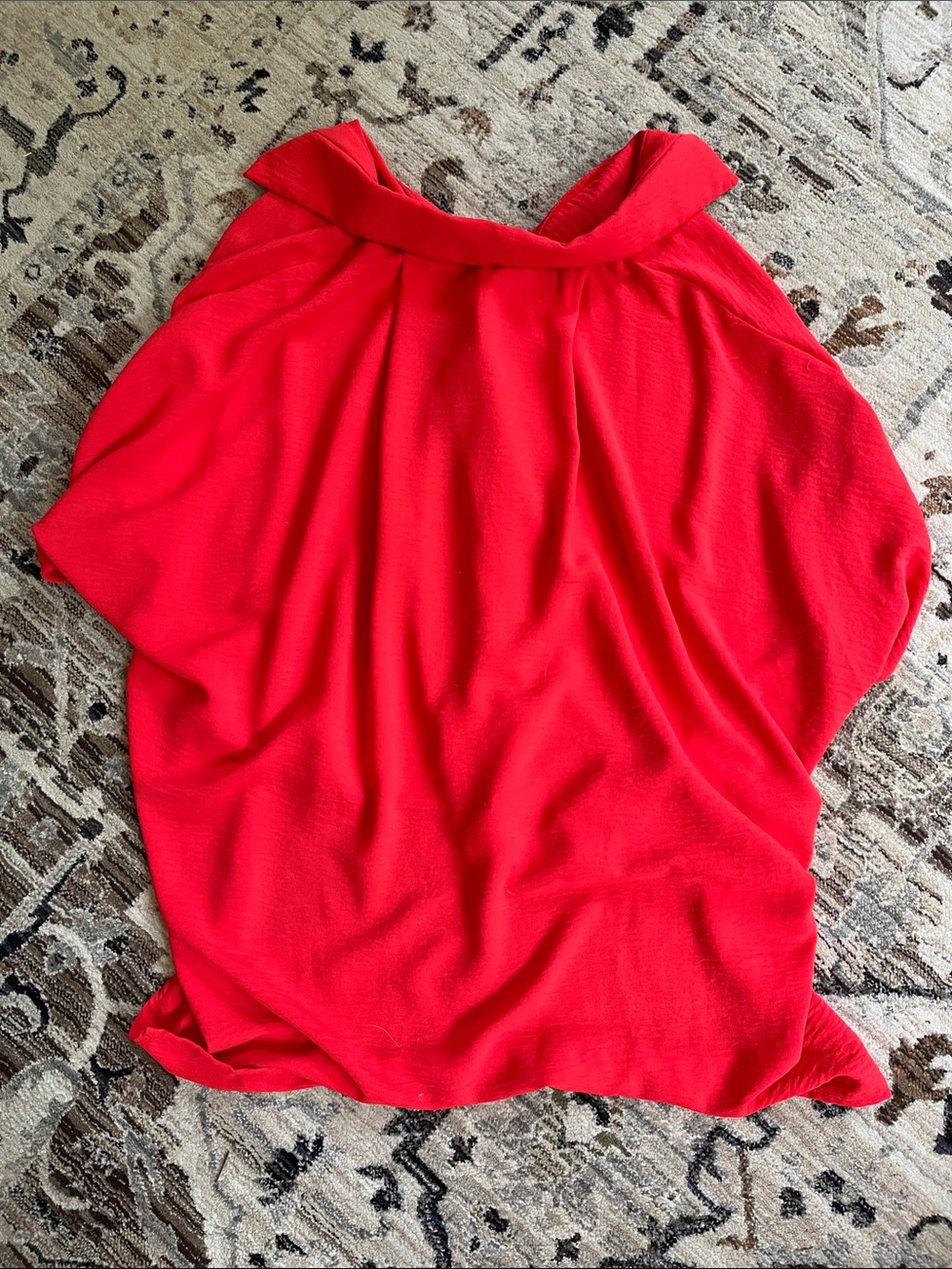 Umgee Red Short Sleeve Blouse - Picture 4 of 5